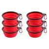 6x Paws & Claws Collapsible 350ml/13cm Pet Dog Travel Bowl Feeder Round Assorted
