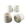 Surface Gard 25mm White Round External Rubber Chair Tips - 4 Pack