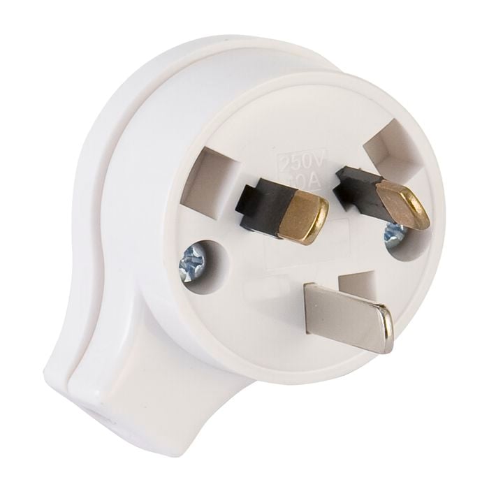 Deta 10Amp Side Entry Plug Top - White