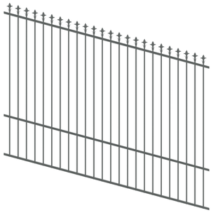 ProtectorAl 1201-2400W x 1800H Monument Spear Top Pool Fence Panel Raked Up to 15º