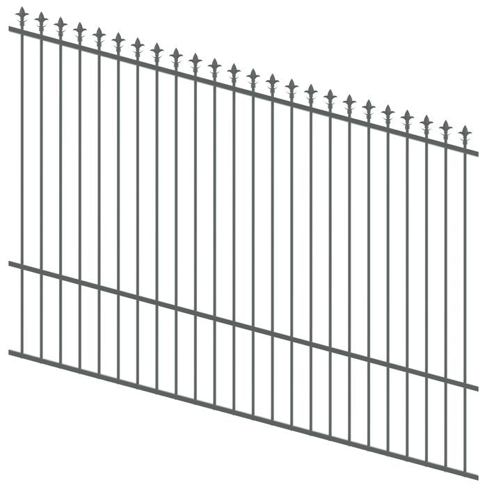 ProtectorAl 1201-2400W x 1800H Monument Spear Top Pool Fence Panel Raked Up to 15º
