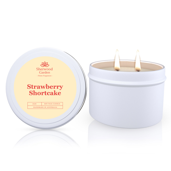 Strawberry Shortcake Soy Candle Tin 165g