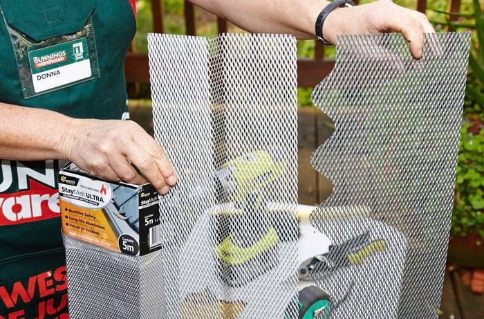 Close up of different profiles of gutter guard for different roof types