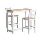 Oikiture 3PCS Bar Table Set 2 Stools Chair