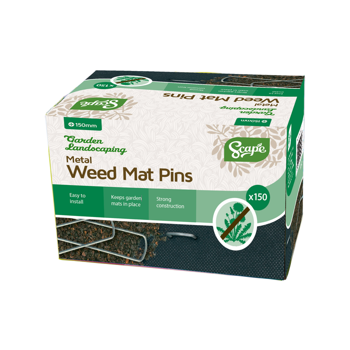 Scape Metal Weed Mat Pins - 150 Pack
