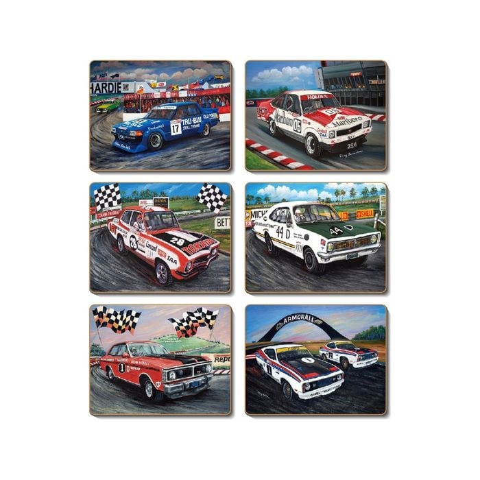 Cinnamon Cork Backed Coasters Set of 6 Classic Bathurst