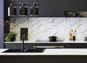 Kitchen with marble benchtop