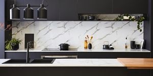 Kitchen with marble benchtop