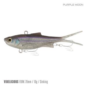 Samaki Vibelicious Fork Tail Vibe 70mm Soft Plastic Fishing Lure Purple Moon