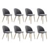 Levede 8pcs 42x46x84cm  Dining Chairs - Grey