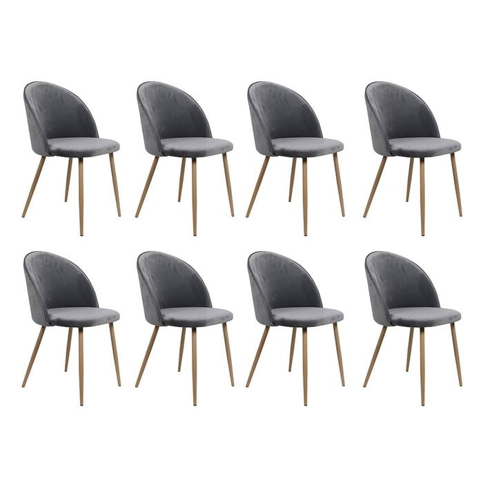 Levede 8pcs 42x46x84cm  Dining Chairs - Grey