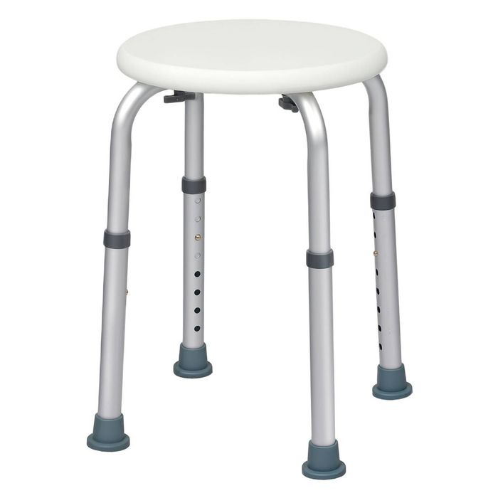 Levede Adjustable Bathroom Shower Stool - White