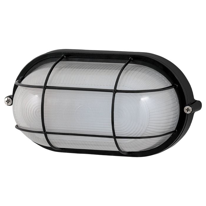 Arlec Black Oval Caged Bunker Light
