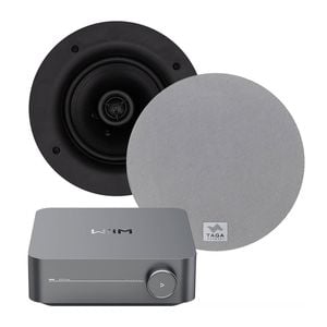WiiM Streaming Amp w/ 5" In-Ceiling Speakers For Home Theatre