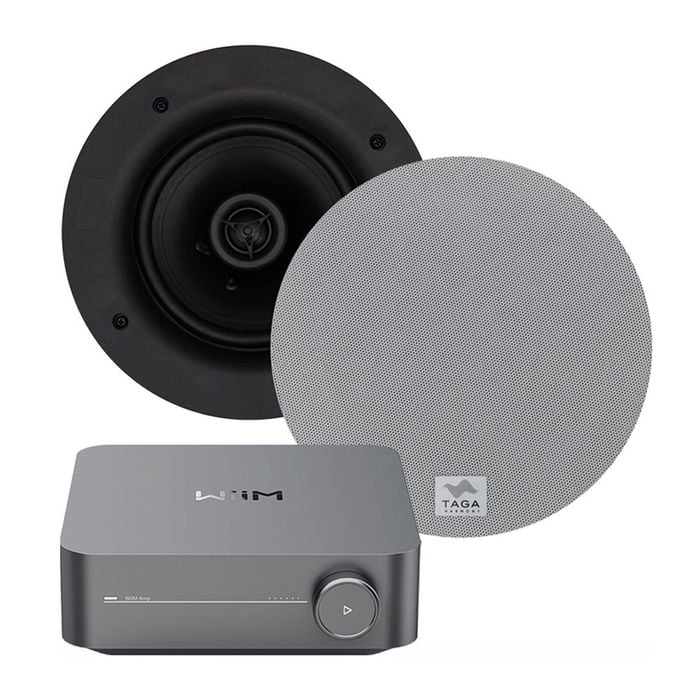 WiiM Streaming Amp w/ 5" In-Ceiling Speakers For Home Theatre