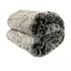 Sia Luxury Range Faux Fur Throw Rug 127 x 152 cm Grey Wolf