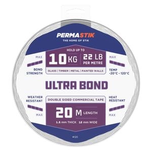 Permastik 20m x 12mm Ultra Bond Mounting Tape