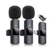 Catzon Dual Wireless Lavalier Microphone With Adapter For Ios Android