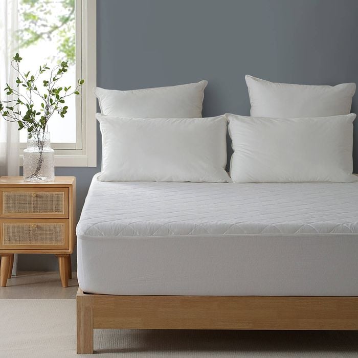 Dreamaker Tencel Mattress Protector Split King Bed (suitable For 2 X Long Single Beds)