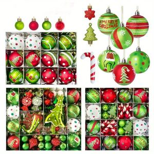 Lifebay Christmas Ball Decoration Set Red Green White (46pcs)