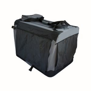 Yes4pets Large Fordable Soft Dog Cat Puppy Crate Bag With Curtain-grey
