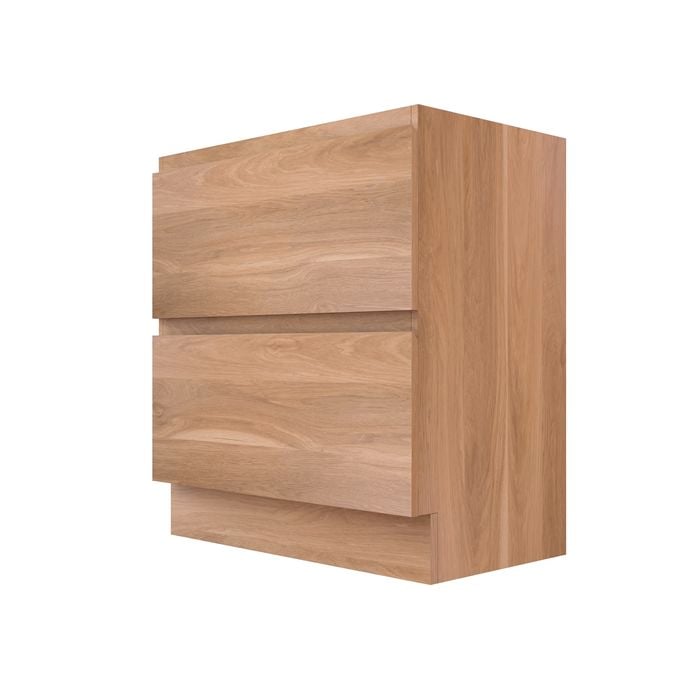 Stein 750 x 450 x 810mm Light Select Floor Standing Handleless Vanity - Cabinet Only
