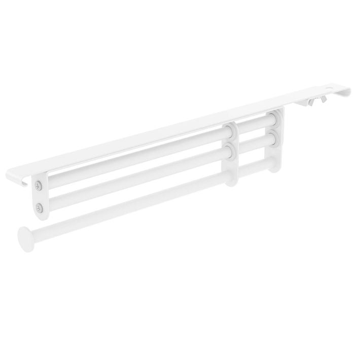 Flexi Storage Home Solutions 350-550 x 20 x 70mm White Extendable Valet Rod
