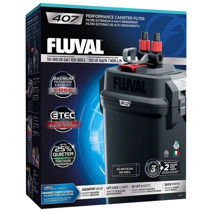 Fluval 407 Aquarium Canister Filter With Free Phosphate Pad