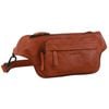 Pierre Cardin s Bum  Waist Pack Leather Travel Money Phone Pouch Cognac
