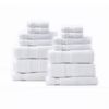 14pc Renee Taylor Brentwood Bath/Hand Towel Set 650 GSM Low Twist Cotton Bright
