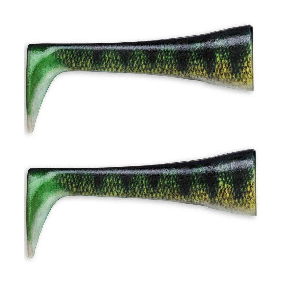 2 Pack of Live Perch Replacement Tails For 20cm Rapala X-Rap Peto Lures ...