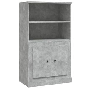 vidaXL Highboard Storage Buffet Side Cabinet Concrete Grey