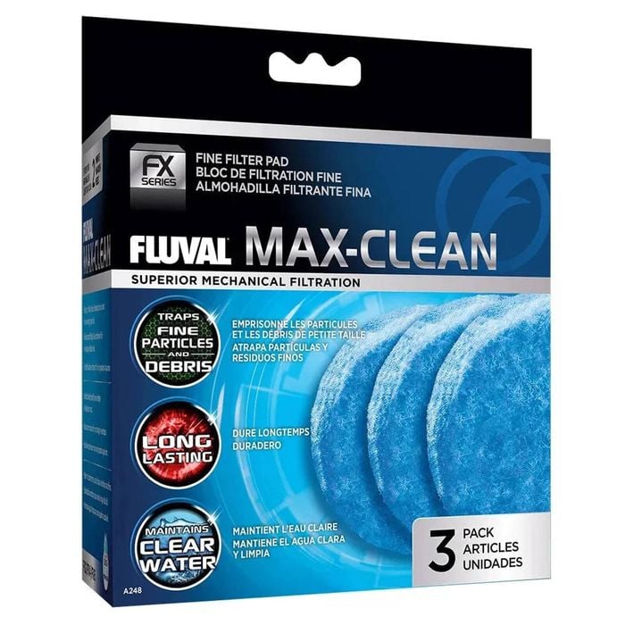 Fluval FX2 FX4 FX6 Max Clean Fine Filter Pads (3 Pack)