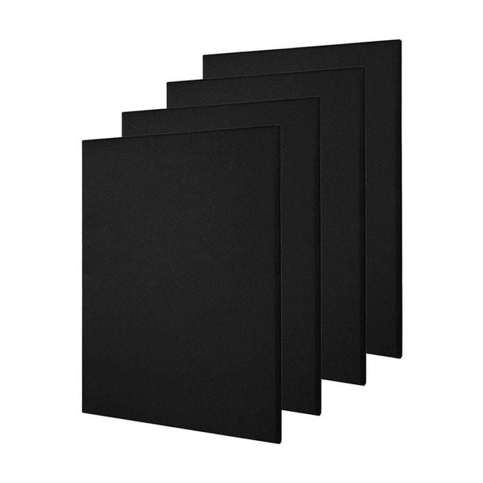 4x Fibreglass Acoustic Room Treatment Sound Panels 900x600x50mm 2.2sqm Black