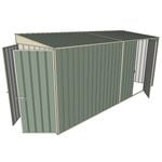 Build-a-Shed 1.5 x 4.5 x 2m Single Hinged Side Door Skillion Shed - Green