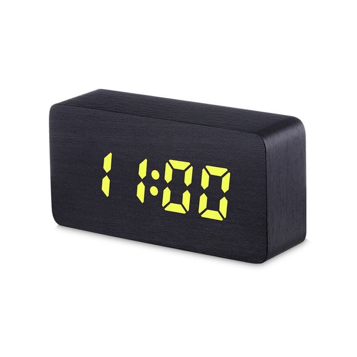 Todo Led Digital Clock 3 Alarm 115 Colour Display - Black