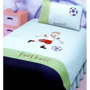 Kidz & More Football Lover Embroidered Quilt Cover Set Single