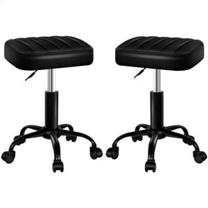 ALFORDSON Salon Stools All Black 2X