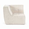 Grumpi Furniture Corner Loungi Armchair - Snow Velvet Oat