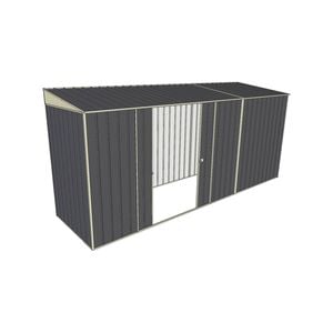 Build-A-Shed 1.2 x 4.5 x 2.0m Skillion Double Sliding Side Door Shed - Grey