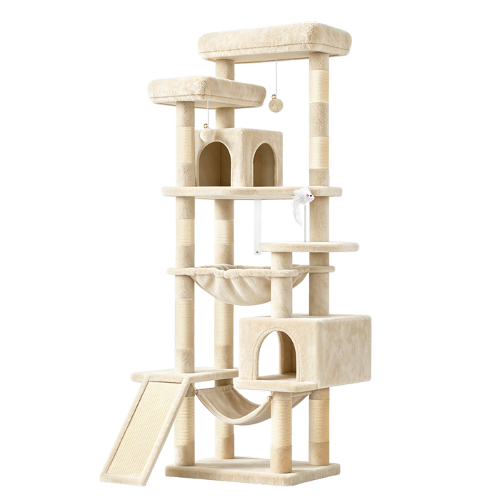 BEASTIE Cat Tree Scratcher Tower Beige 180cm