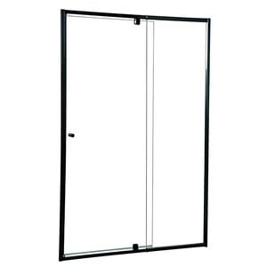 Rick McLean's 1520-1670mm Black Smart Pivot Adjustable Shower Screen - Front Only
