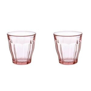 2x 4pc Duralex Picardie 250ml Glass Tumbler Set - Rose