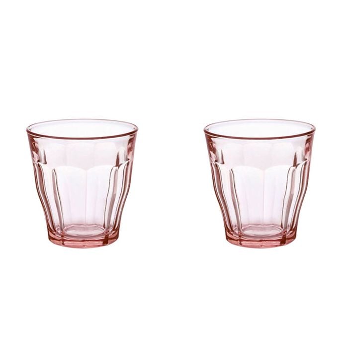 2x 4pc Duralex Picardie 250ml Glass Tumbler Set - Rose