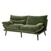 Oikiture 3 Seater Sofa Bed Lounge Futon Chenille Green