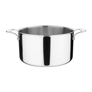 Vogue Stew Pan Stainless Steel & Aluminium Tri-wall Induction Compatible 280mm 9.5ltr Commercial Kitchen Cookware