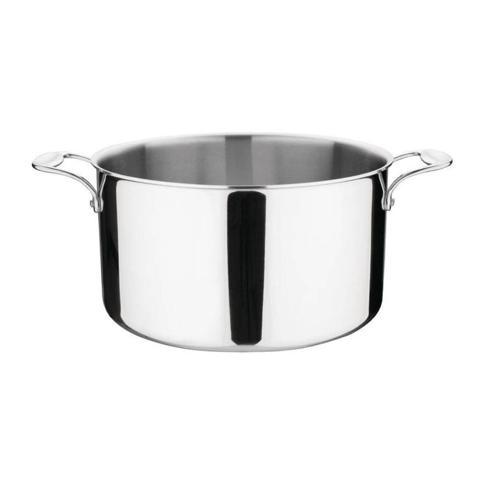 Vogue Stew Pan Stainless Steel & Aluminium Tri-wall Induction Compatible 280mm 9.5ltr Commercial Kitchen Cookware