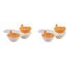 2PK Appetito Microwave Double Egg Poacher Home Kitchen Cooking
