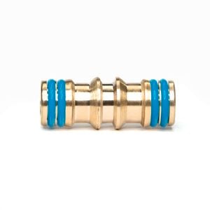 Holman 12mm 2-Way Coupling Brass Hose Fitting Connector