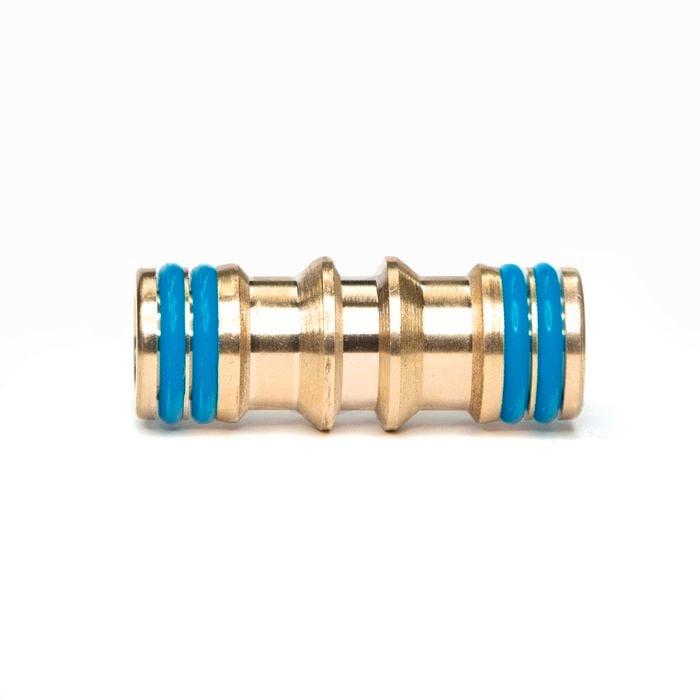 Holman 12mm 2-Way Coupling Brass Hose Fitting Connector
